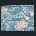Chinoiserie Pastel Oriental Pink & Blue Floral Calendar<br><div class="desc">Check out www.zazzle.com/Sweetbriar_Drive for so many other beautiful styles,  items & colors! © SweetbriarDrive 2014. Do not copy.</div>
