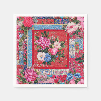 Chinoiserie Patchwork Floal Napkins