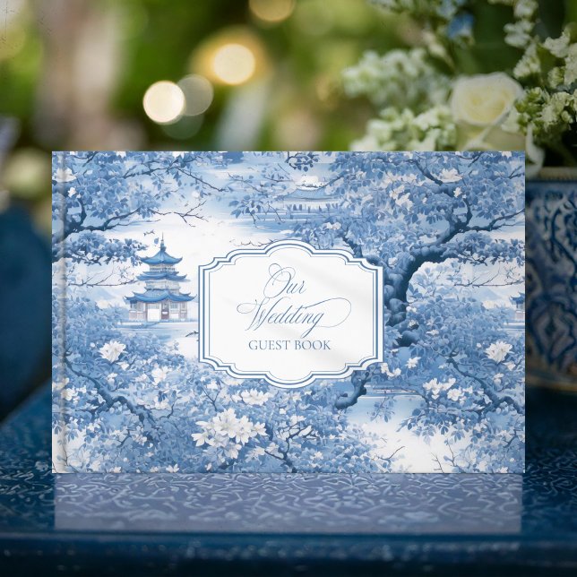 Chinoiserie Pattern Framed Calligraphy ID1094 Guest Book (Creator Uploaded)