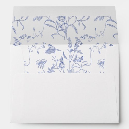 Chinoiserie Pattern Wedding Envelope