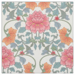 Chinoiserie | Pink Peonies Floral Pattern  Fabric