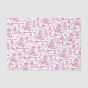 Chinoiserie Pink Willow Decoupage Tissue Paper