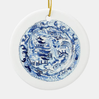 Chinoiserie Plate Ceramic Ornament