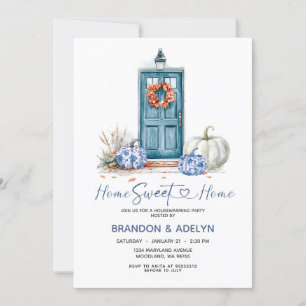 Chinoiserie Pumpkin Home Sweet Home Housewarming Invitation