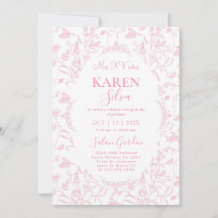 Chinoiserie Quinceanera Invitation