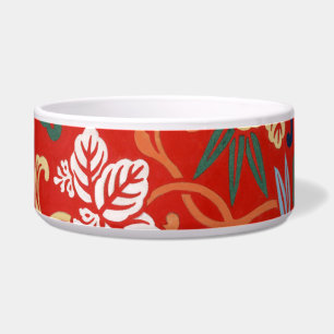 Chinoiserie Red Hawaiian Floral Japanese Kimono Bowl
