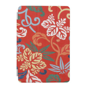 Chinoiserie Red Hawaiian Floral Japanese Kimono iPad Mini Cover