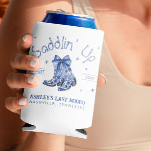 Chinoiserie Saddlin' Up Bachelorette Party Seltzer Can Cooler