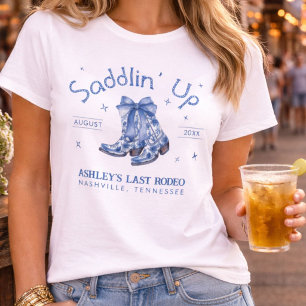 Chinoiserie Saddlin' Up Bachelorette Party  T-Shirt