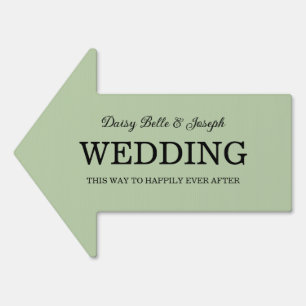 Chinoiserie Sage Green Wedding Yard Sign