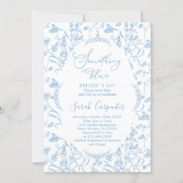Chinoiserie Something Blue before I do Bridal Invitation
