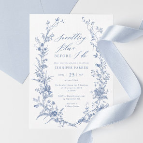 Chinoiserie Something Blue Bridal Shower Invitation