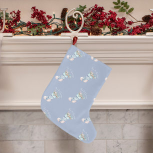 Chinoiserie stocking dusty blue