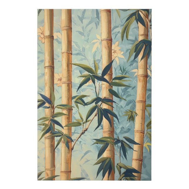 Chinoiserie Style Bamboo Faux Canvas Print (Front)