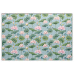 Chinoiserie style lotus and dragonfly fabric