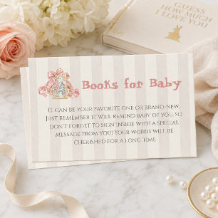 Chinoiserie Tile Mahjong Girl Book For Baby Shower Enclosure Card