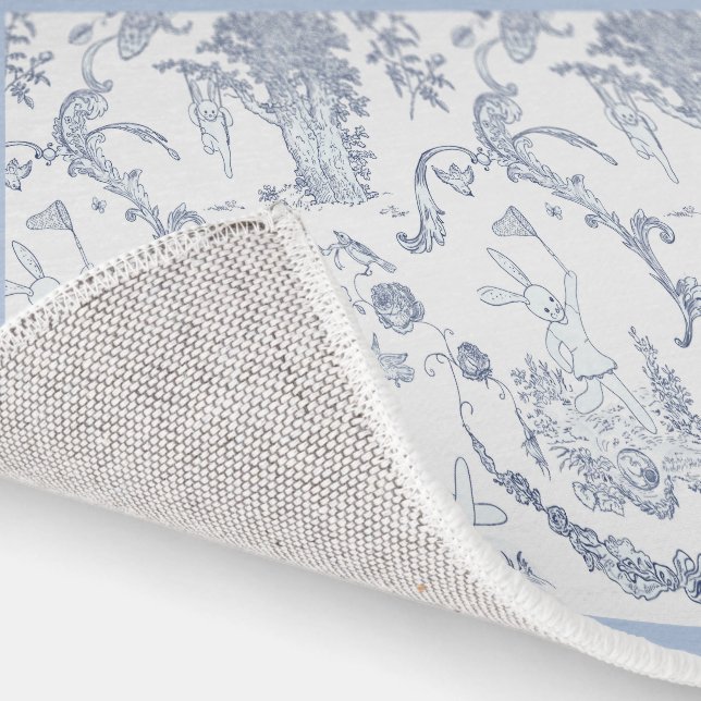 Chinoiserie Toile Bunny Rabbit Playground Rug (Indoor)