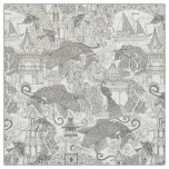 chinoiserie toile mono fabric