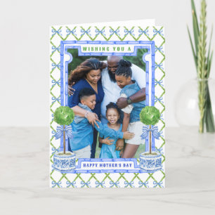 Chinoiserie Topiary Mother's Day Photo Card