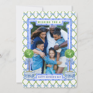 Chinoiserie Topiary Mother's Day Photo Card
