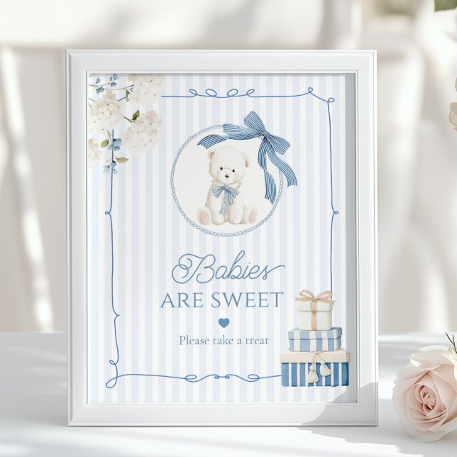 Chinoiserie Vintage Teddy Bear Babies are sweet Poster (Creator Uploaded)