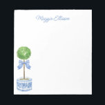 Chinoiserie Watercolor Bow Topiary Notepad<br><div class="desc">PreppyPrint.com - Add your personalized touch to this notepad. Click "customize" to change the font,  image size,  etc. Transfer this design onto the products of your choice too! Please visit my designer store,  PreppyPrint.com,  for coordinating items.</div>
