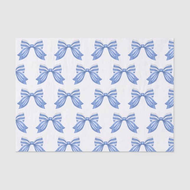 Chinoiserie Watercolor Bows Tissue Paper (Front)