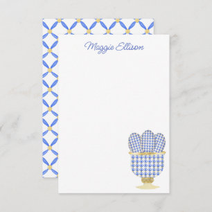 Chinoiserie Watercolor Chic Eggs Thank You Card