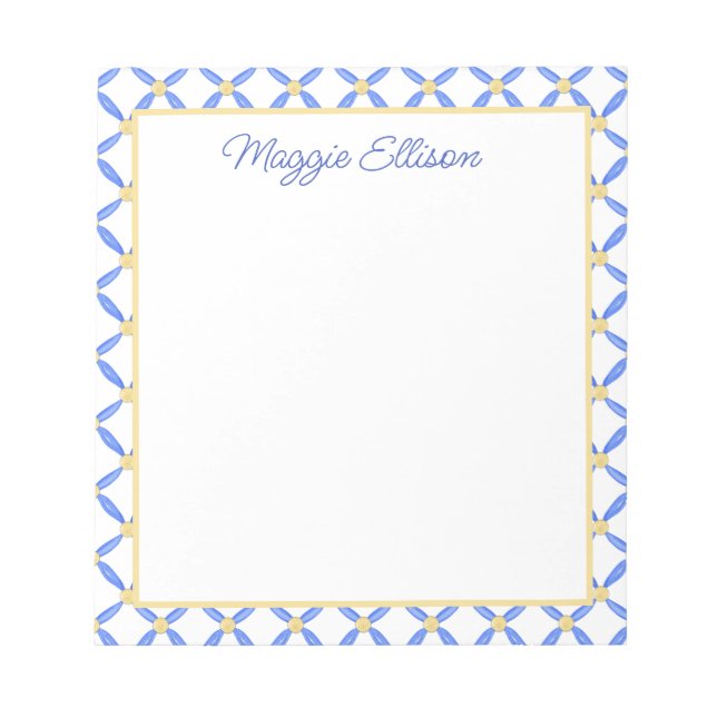 Chinoiserie Watercolor Chic Notepad (Front)