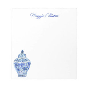 Chinoiserie Watercolor Ginger Jar Notepad