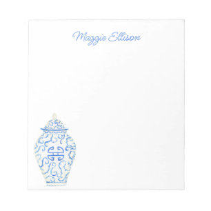 Chinoiserie Watercolor Ginger Jar Notepad