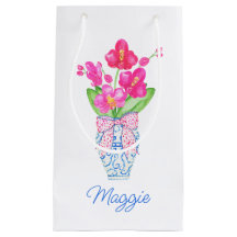 Chinoiserie Watercolor Ginger Jar Orchids