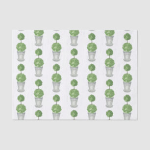 Chinoiserie Watercolor Topiary Tissue Paper