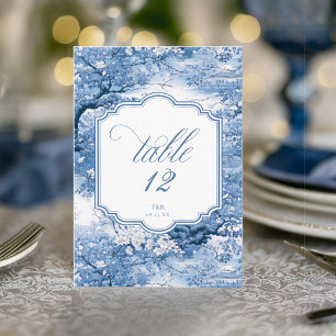 Chinoiserie Wedding Pattern Table Numbers ID1094