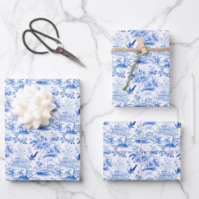 Chinoiserie Wrapping Paper Sheets (Front)