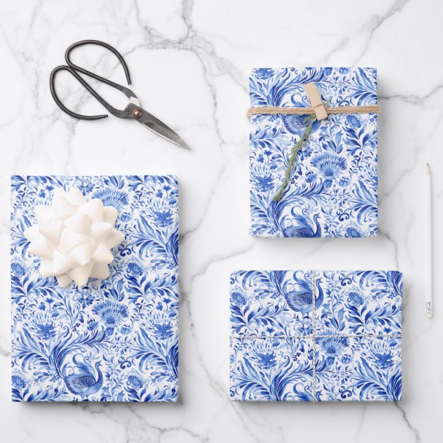 Chinoiserie Wrapping Paper Sheets (Front)