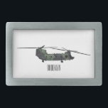 Chinook army helicopter cartoon illustration belt buckle<br><div class="desc">Chinook army helicopter cartoon illustration</div>