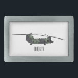 Chinook army helicopter cartoon illustration belt buckle<br><div class="desc">Chinook army helicopter cartoon illustration</div>