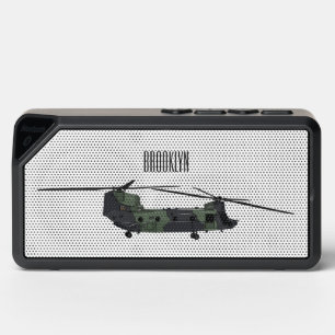 Chinook army helicopter cartoon illustration bluetooth speaker