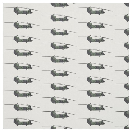 Chinook army helicopter cartoon illustration fabric