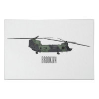 Chinook army helicopter cartoon illustration