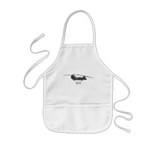 Chinook army helicopter cartoon illustration kids' apron