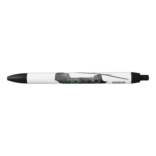 Chinook army helicopter cartoon illustration pen (Front)