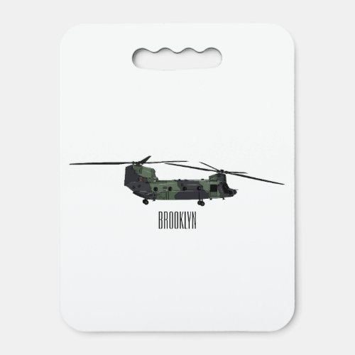 Chinook army helicopter cartoon illustration seat cushion