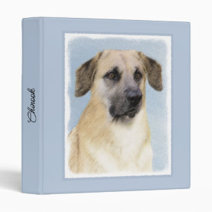 Chinook (Dropped Ears) Painting - Original Dog Art 3 Ring Binder