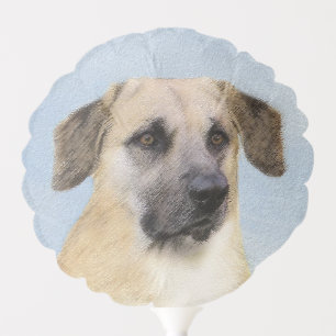 Chinook (Dropped Ears) Painting - Original Dog Art Balloon