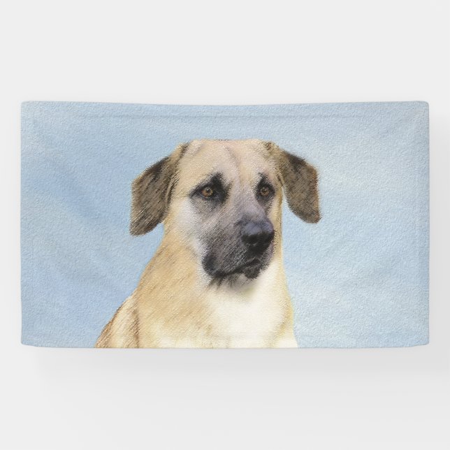 Chinook (Dropped Ears) Painting - Original Dog Art Banner (Horizontal)