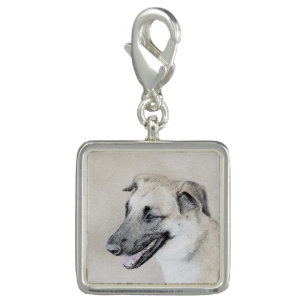 Chinook (Dropped Ears) Painting - Original Dog Art Charm