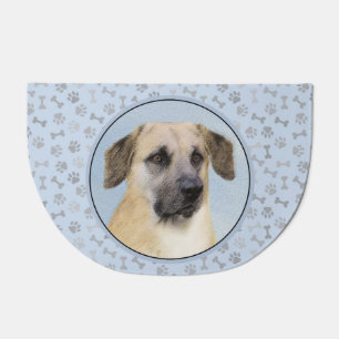 Chinook (Dropped Ears) Painting - Original Dog Art Doormat