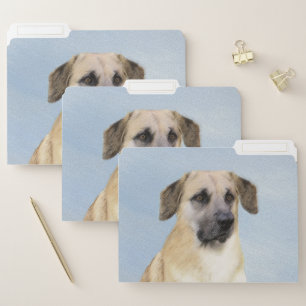 Chinook (Dropped Ears) Painting - Original Dog Art File Folder